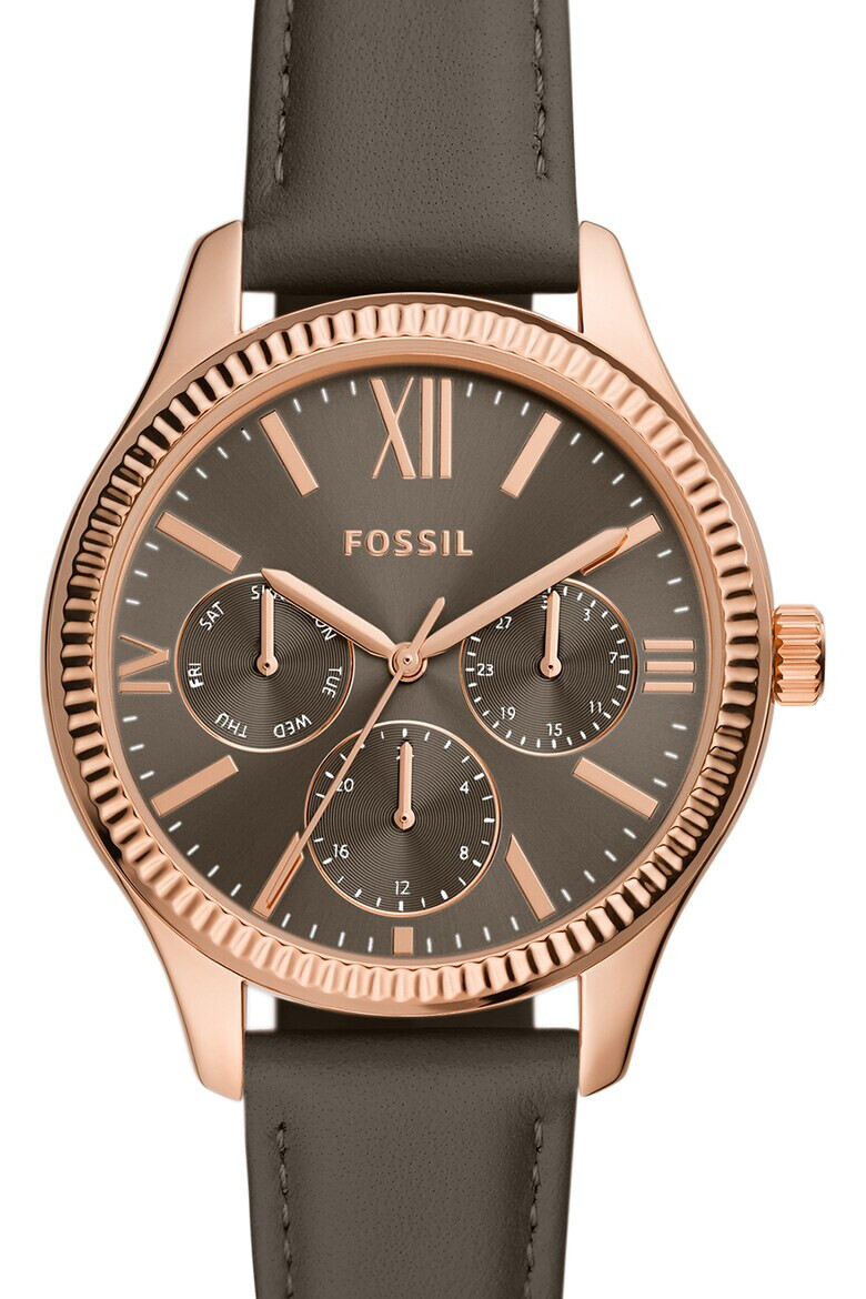 Fossil Ceas cu functii multiple si curea de piele Rye - Pled.ro