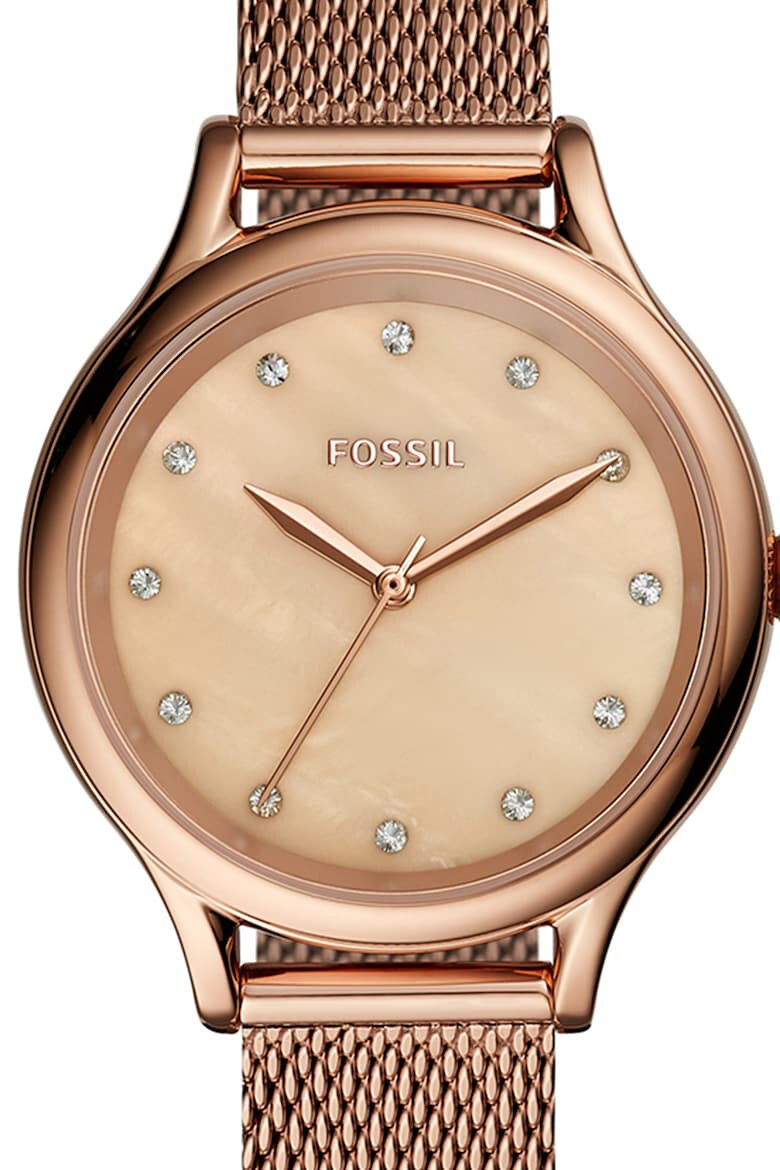 Fossil Ceas rotund cu bratara cu model plasa - Pled.ro