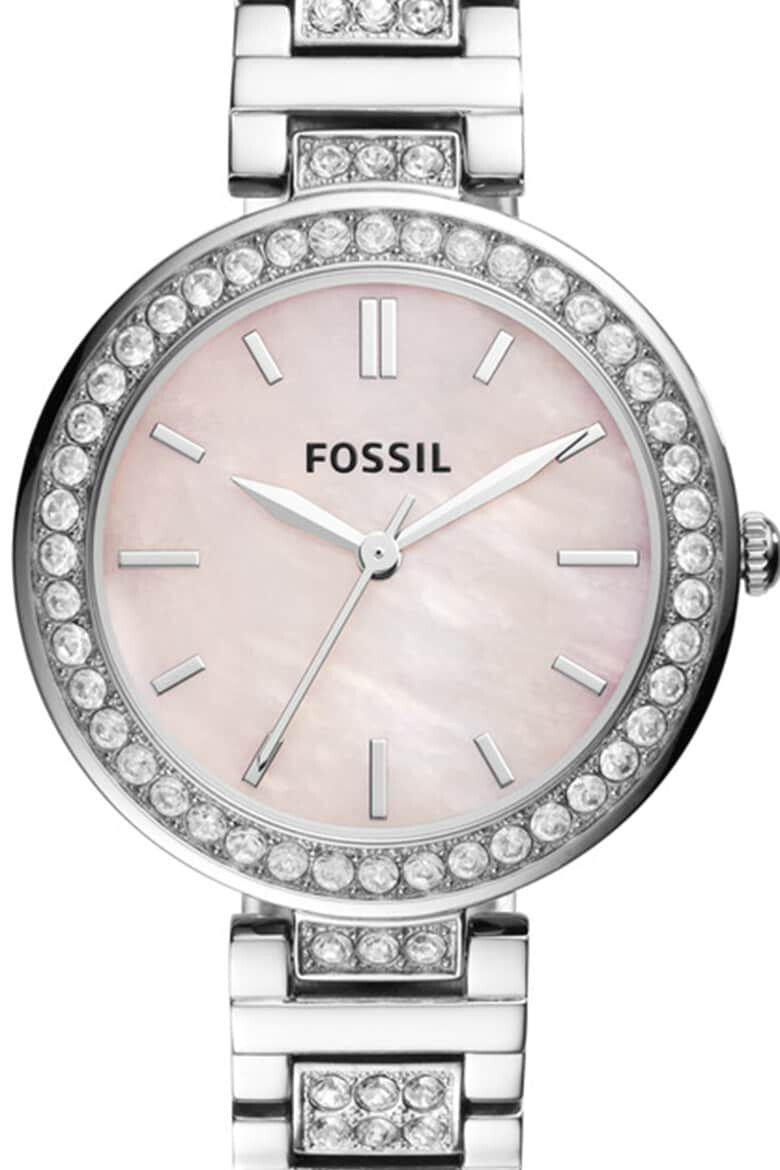 Fossil Ceas rotund decorat cu cristale - Pled.ro