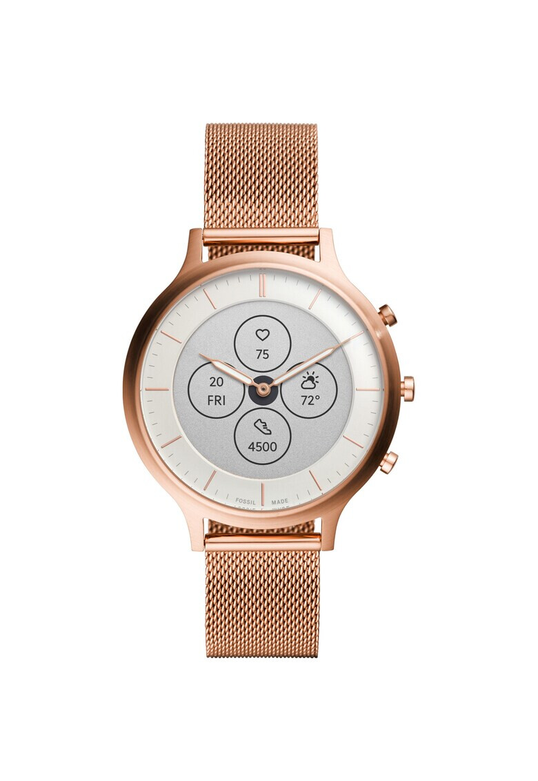 Fossil Ceas Smartwatch Hybrid Rose Gold Steel - Pled.ro