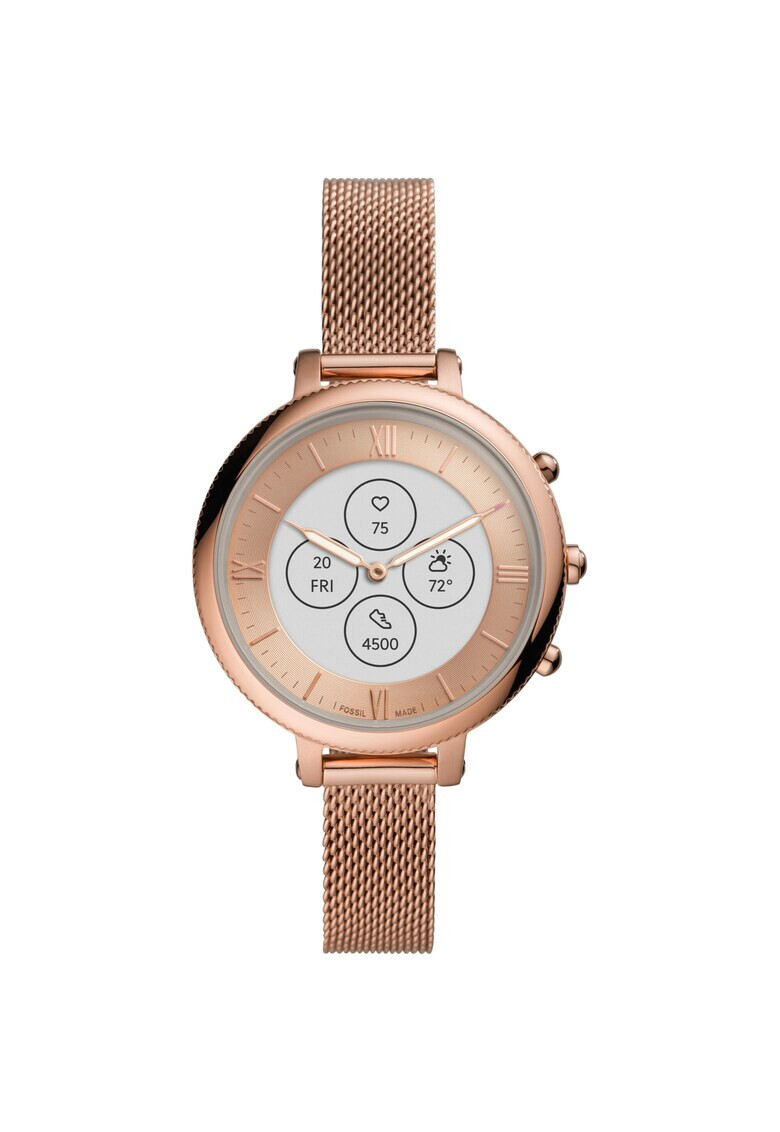 Fossil Ceas Smartwatch Hybrid Rose Gold Steel - Pled.ro