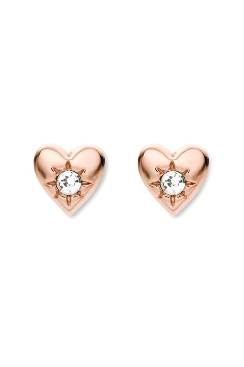 Fossil Cercei Hazel stud hearts JOA00586791 Rose gold - Pled.ro