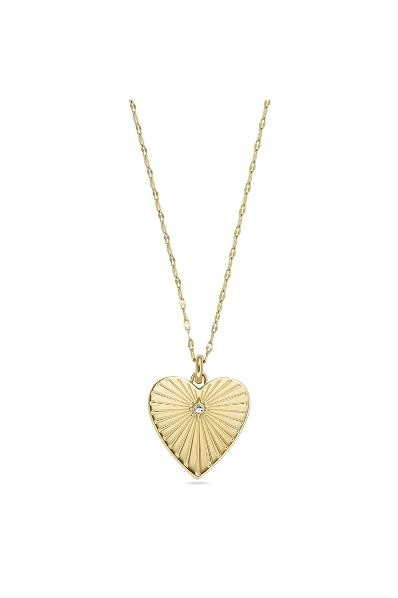 Fossil Colier Textured Heart JOF00911710 Auriu - Pled.ro