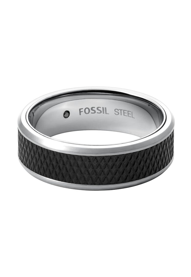 Fossil Inel de otel inoxidabil cu aspect texturat - Pled.ro