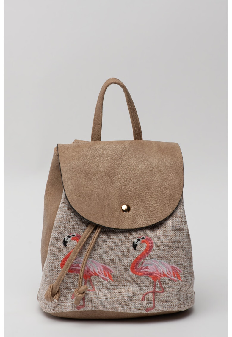 Francesca Rossi Rucsac cu broderii cu flamingo - Pled.ro