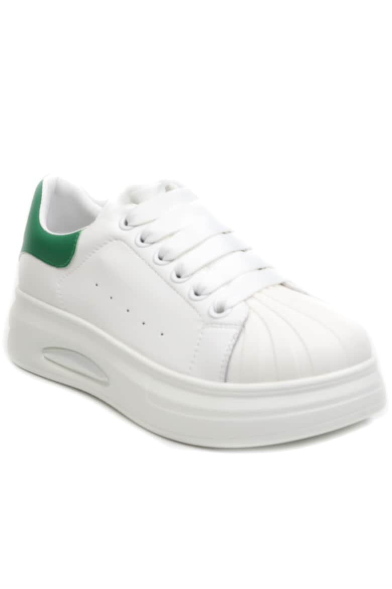 FRANCO GERARDO Sneakers dama T2653 WHITE/GREEN - Pled.ro