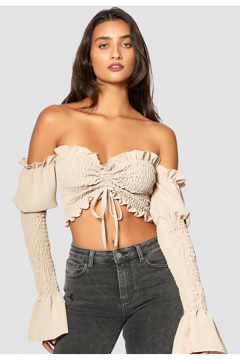 Freshlions Bluza crop cu mansete-clopot - Pled.ro