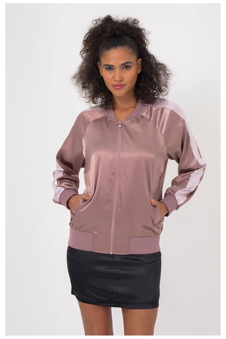 Freshlions Jacheta bomber cu detaliu contrastant 50391 - Pled.ro