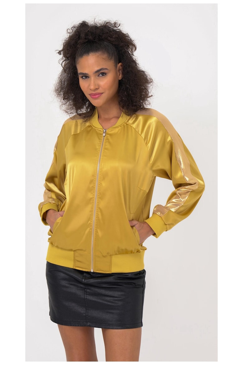 Freshlions Jacheta bomber cu detaliu contrastant 50391 - Pled.ro