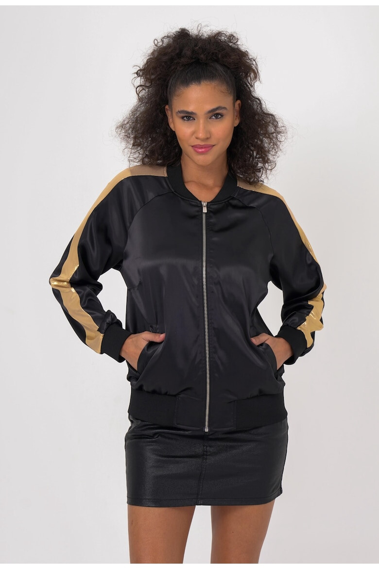 Freshlions Jacheta bomber cu detaliu contrastant 50391 - Pled.ro