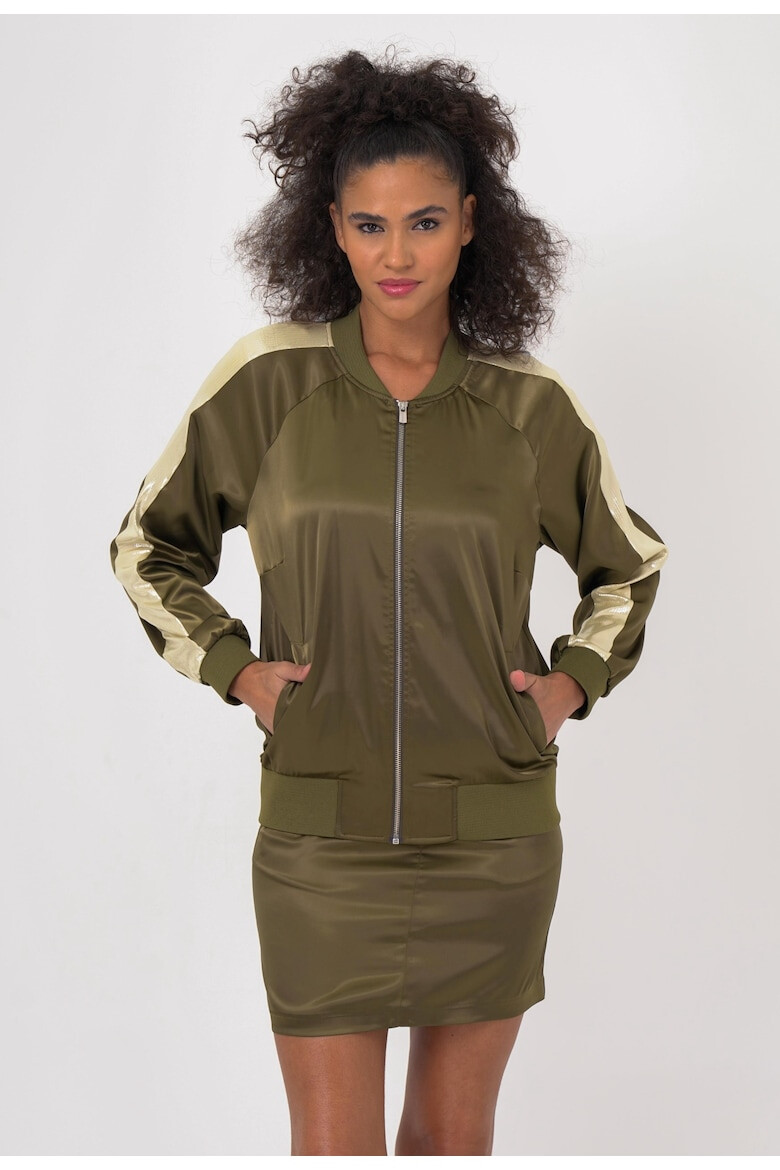 Freshlions Jacheta bomber cu detaliu contrastant 50391 - Pled.ro