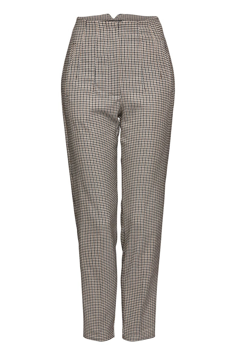 Freshlions Pantaloni crop cu model cu houndstooth - Pled.ro