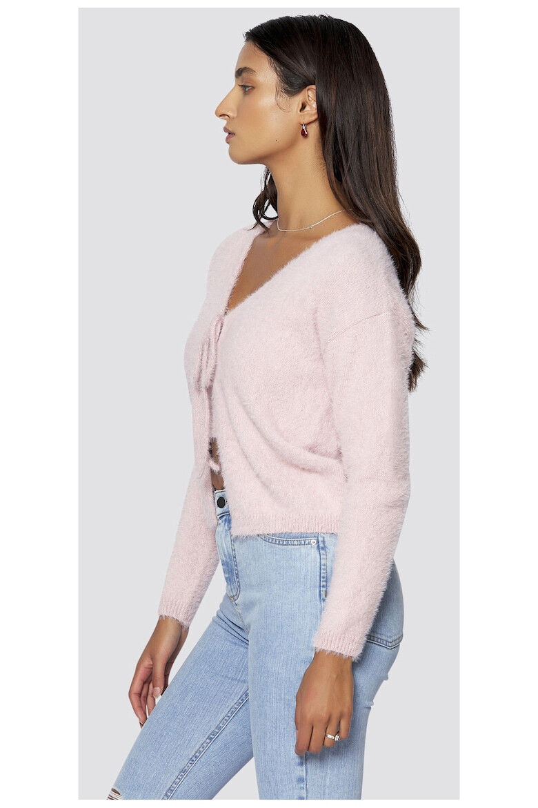 Freshlions Set de top crop si cardigan cu aspect pufos 47613 - Pled.ro