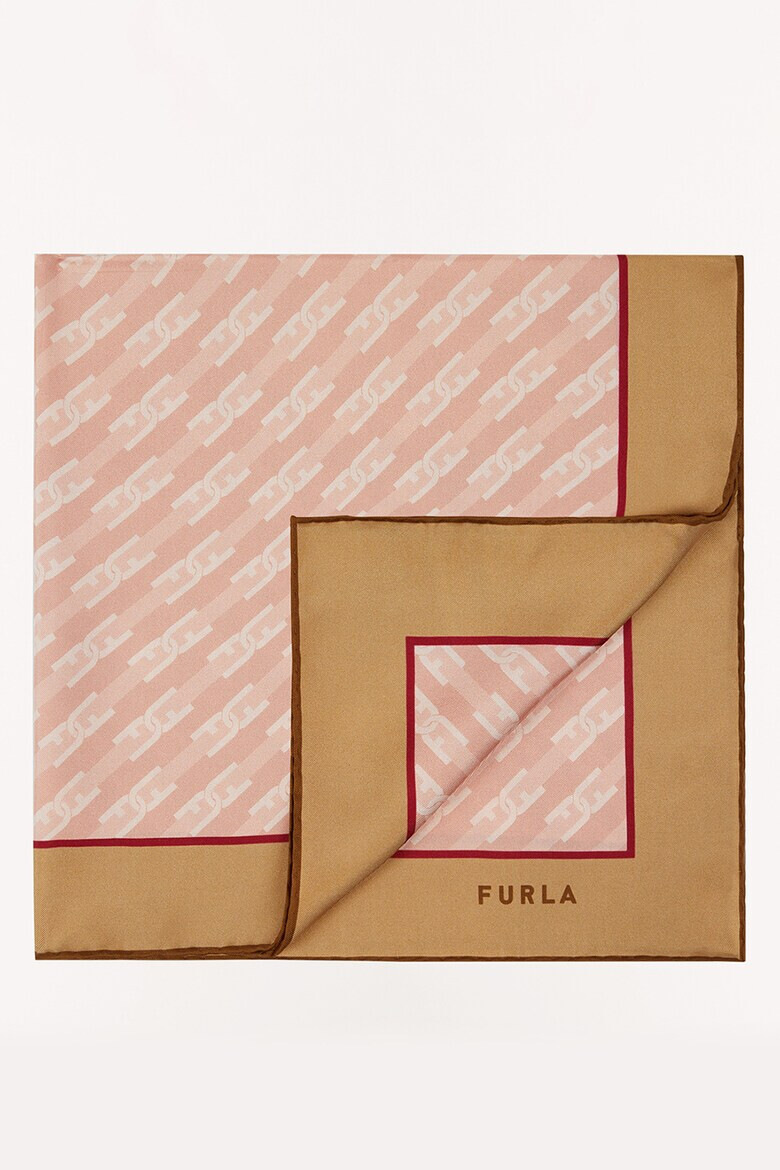 Furla Esarfa din matase cu imprimeu logo Primula - Pled.ro