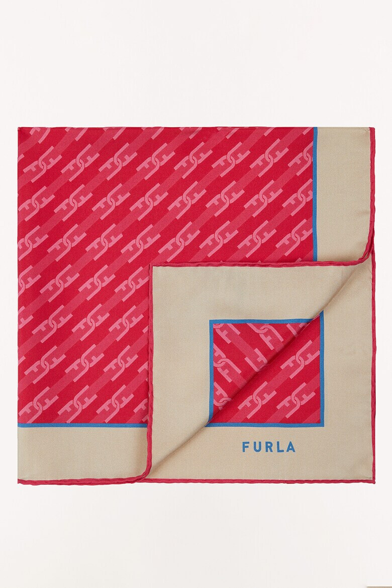 Furla Esarfa din matase cu imprimeu logo Primula - Pled.ro