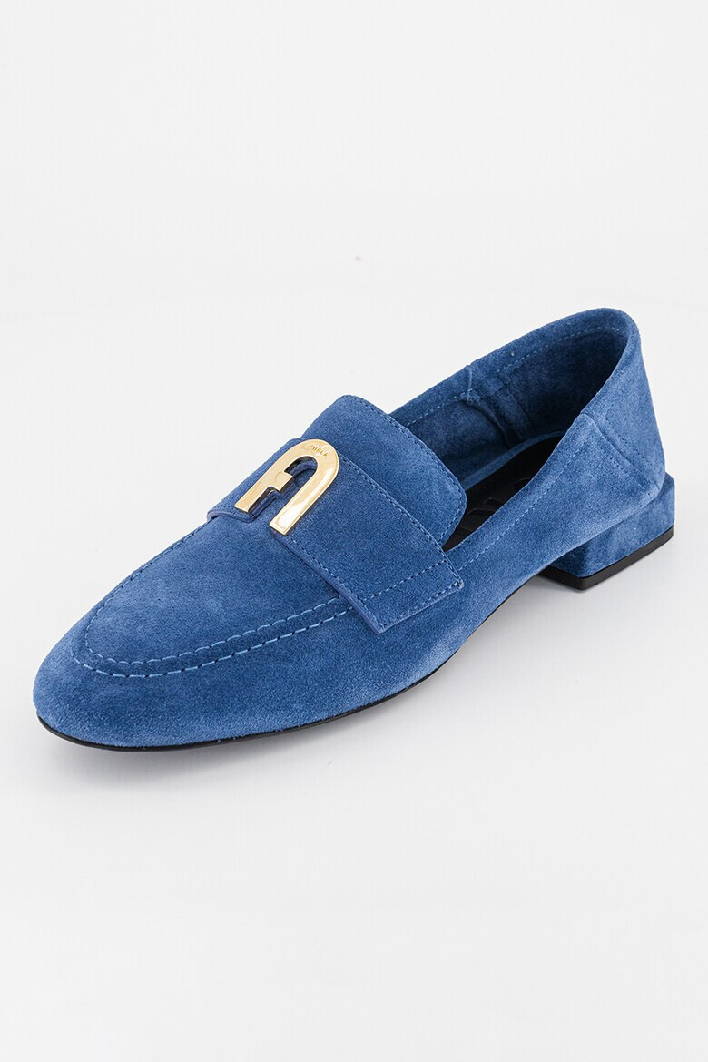 Furla Pantofi loafer de piele intoarsa cu logo metalic 1927 - Pled.ro