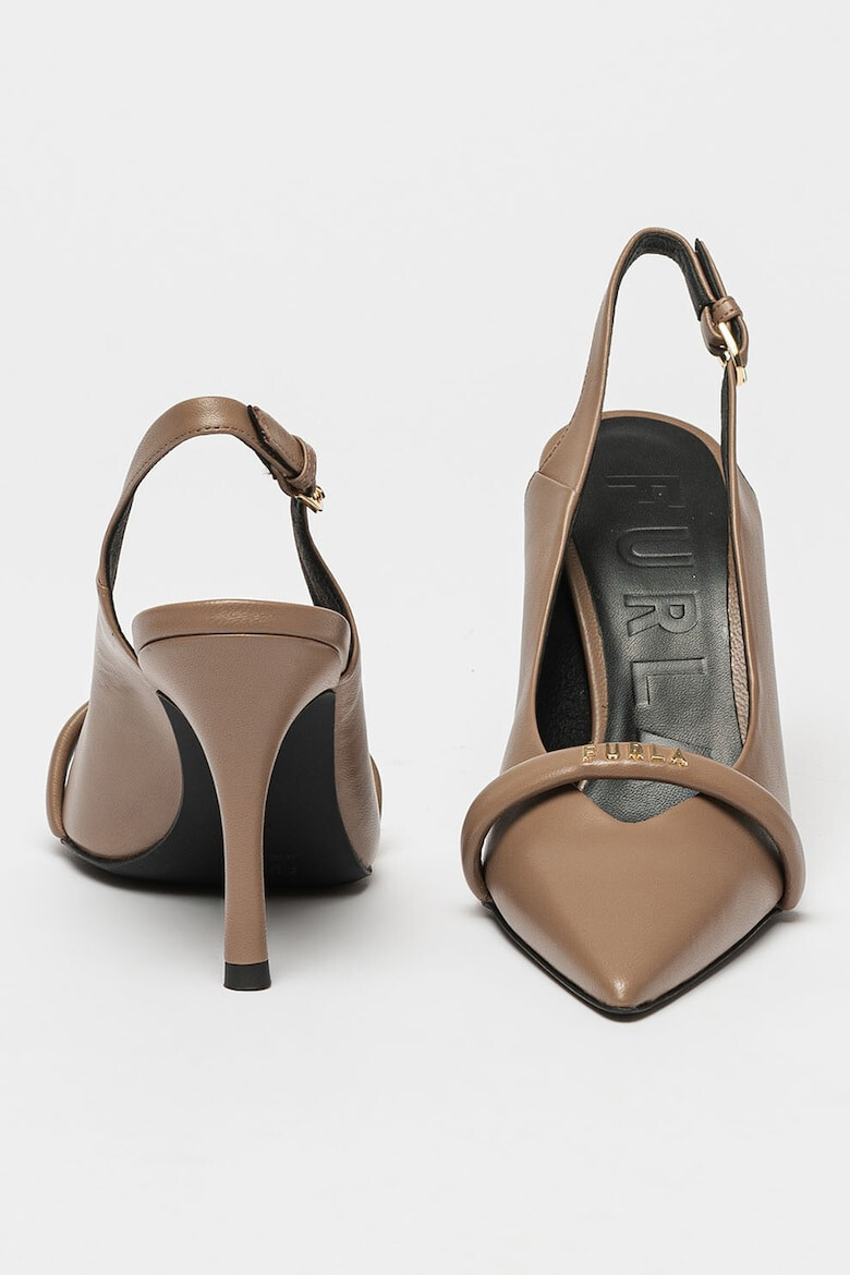 Furla Pantofi slingback de piele cu logo Core - Pled.ro