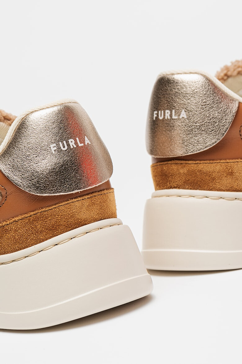 Furla Pantofi sport de piele si piele intoarsa - Pled.ro