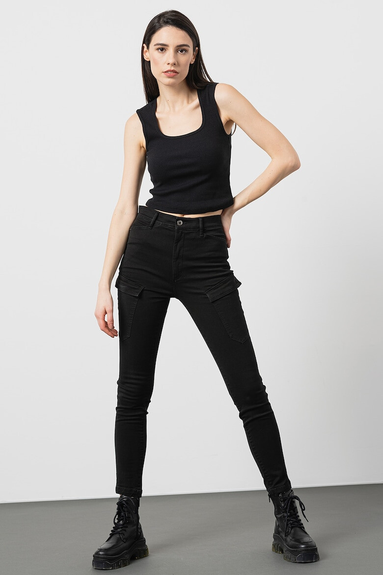 G-STAR Blugi cargo skinny Kafey - Pled.ro