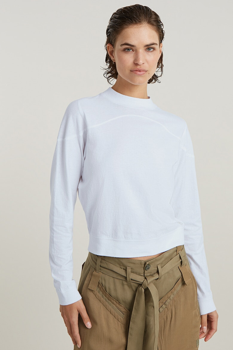 G-STAR Bluza crop de bumbac organic - Pled.ro