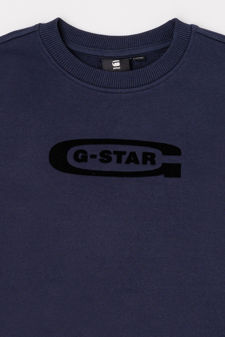 G-STAR Bluza de trening cu decolteu la baza gatului de bumbac organic - Pled.ro