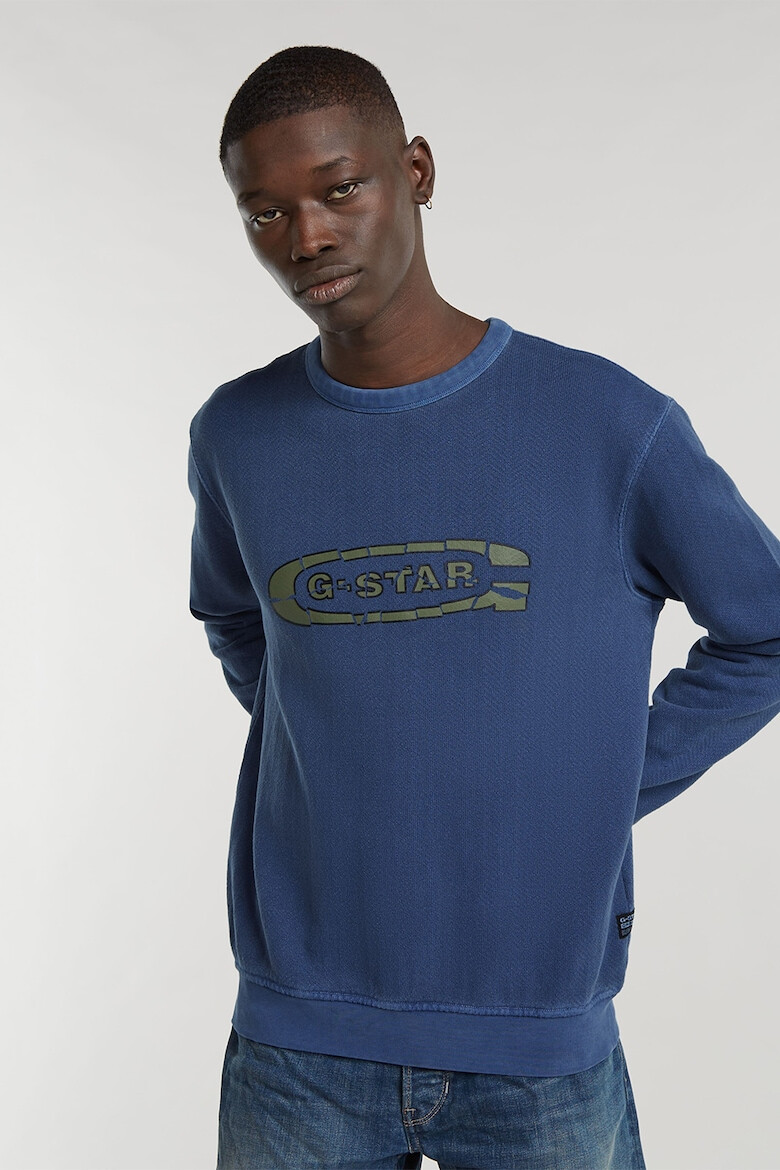 G-STAR Bluza de trening de bumbac organic cu logo - Pled.ro