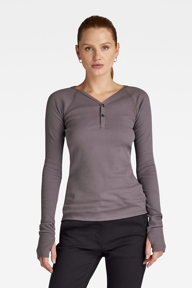 G-STAR Bluza Henley cu maneci raglan - Pled.ro