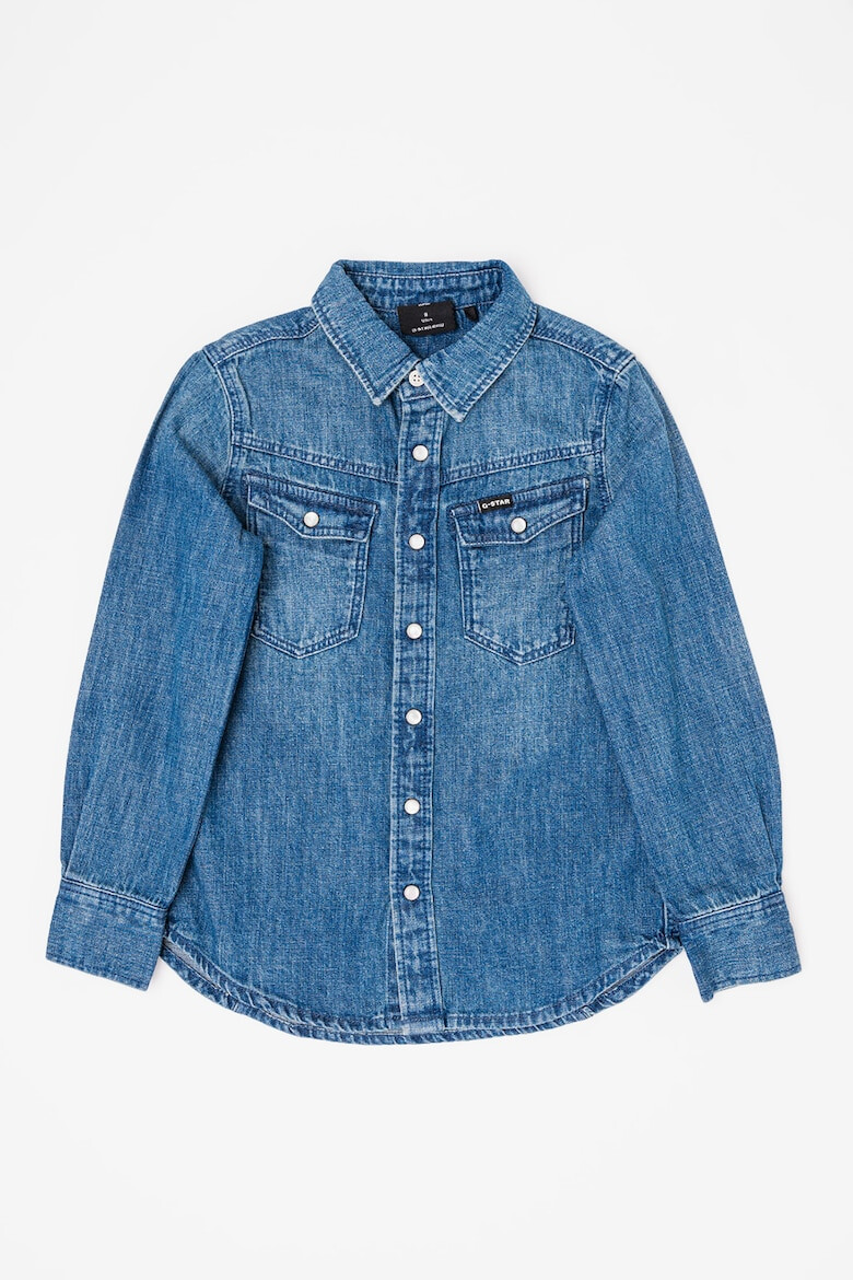 G-STAR Camasa de denim cu buzunare pe piept - Pled.ro