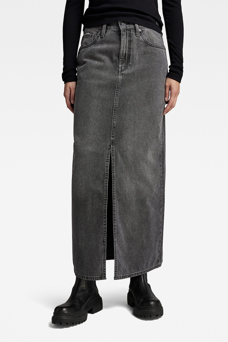 G-STAR Fusta maxi din denim si bumbac organic - Pled.ro