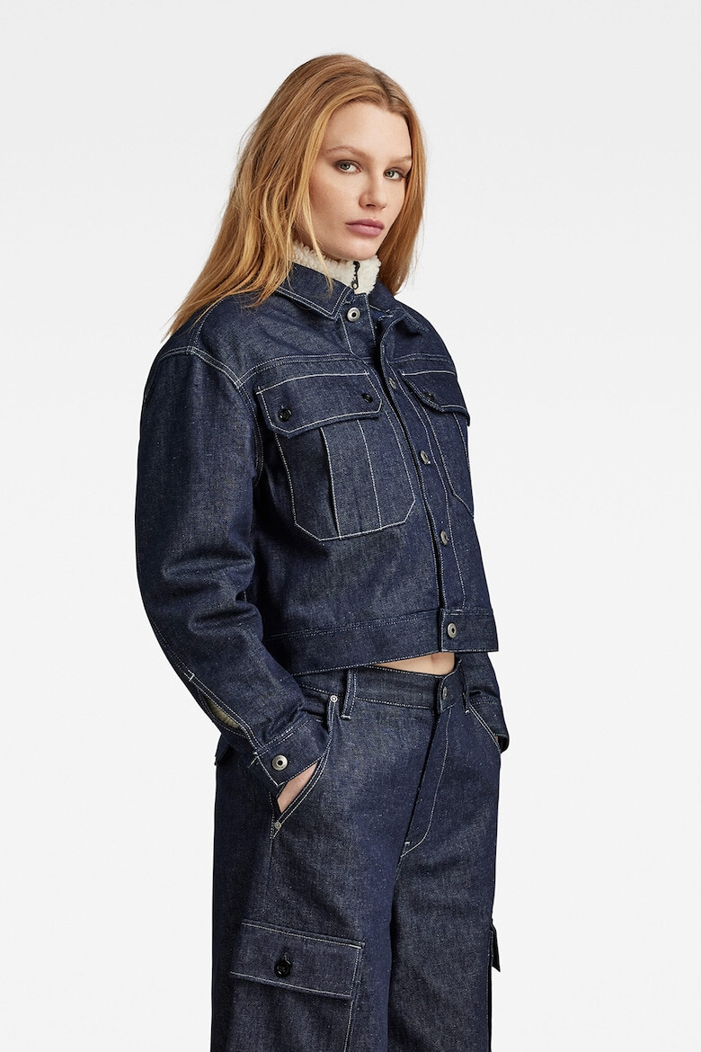 G-STAR Jacheta crop 2in1 din denim - Pled.ro