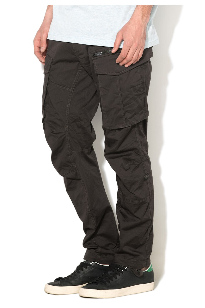 G-STAR Pantaloni cargo gri inchis cu croiala conica Rovic - Pled.ro