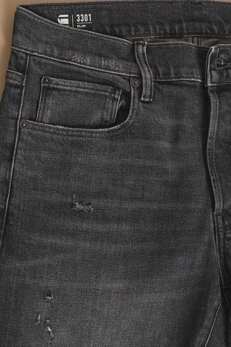 G-STAR RAW Blugi cu talie medie si detalii cu aspect deteriorat - Pled.ro