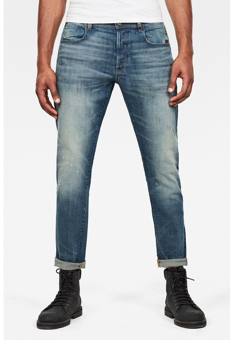 G-Star RAW Blugi din amestec de bumbac organic cu aspect uzat - Pled.ro