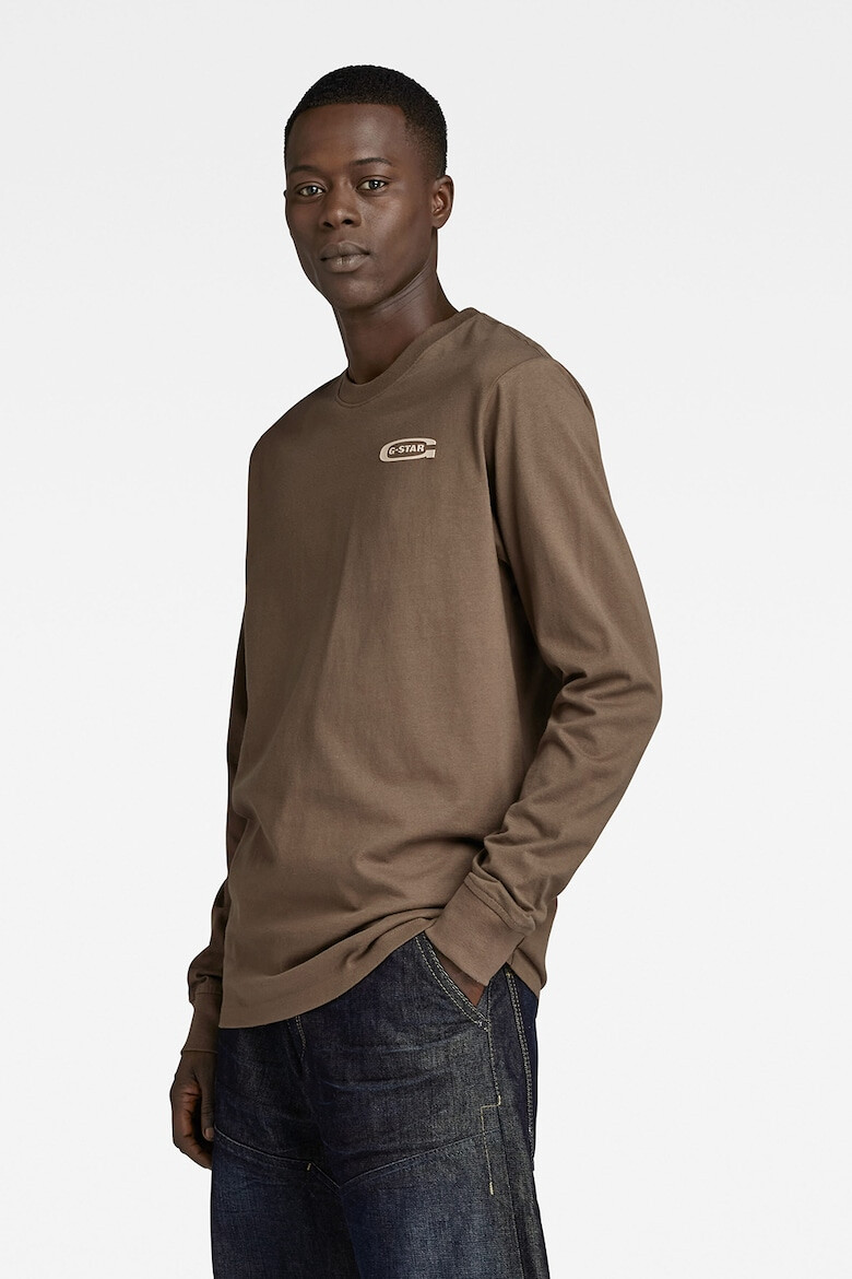 G-Star RAW Bluza din bumbac organic cu decolteu la baza gatului - Pled.ro