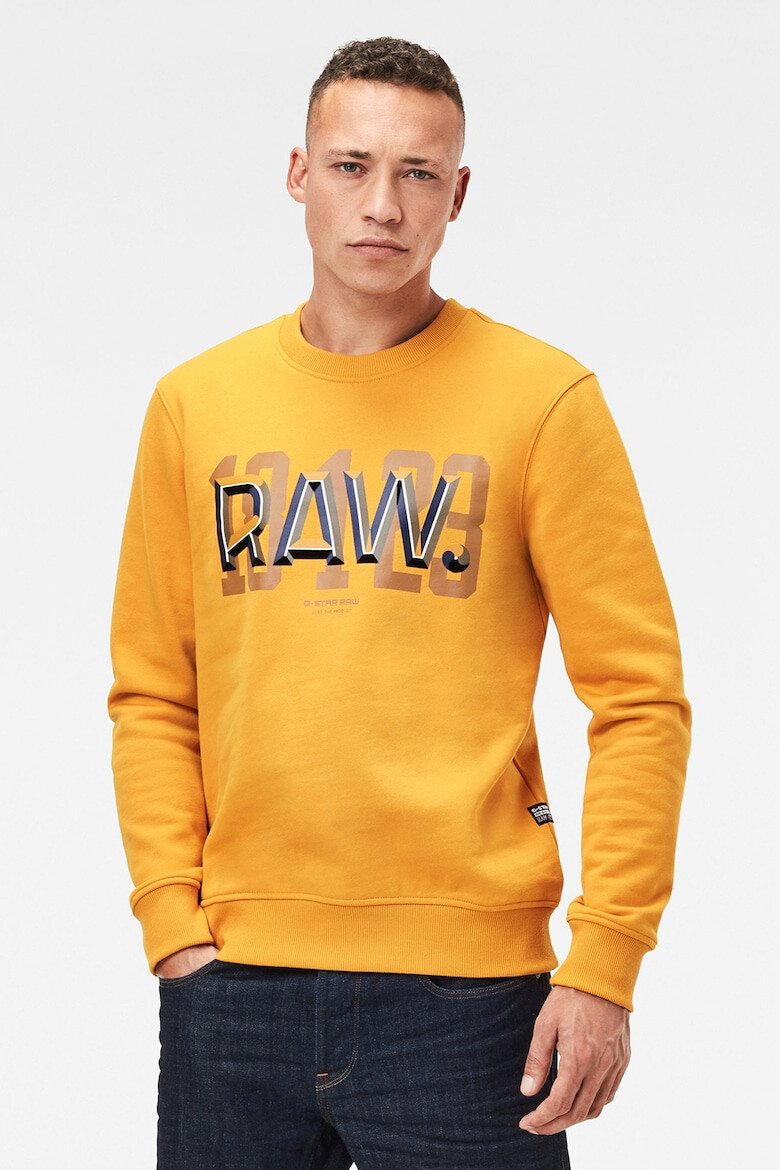 G-Star RAW Bluza sport cu decolteu la baza gatului si logo - Pled.ro