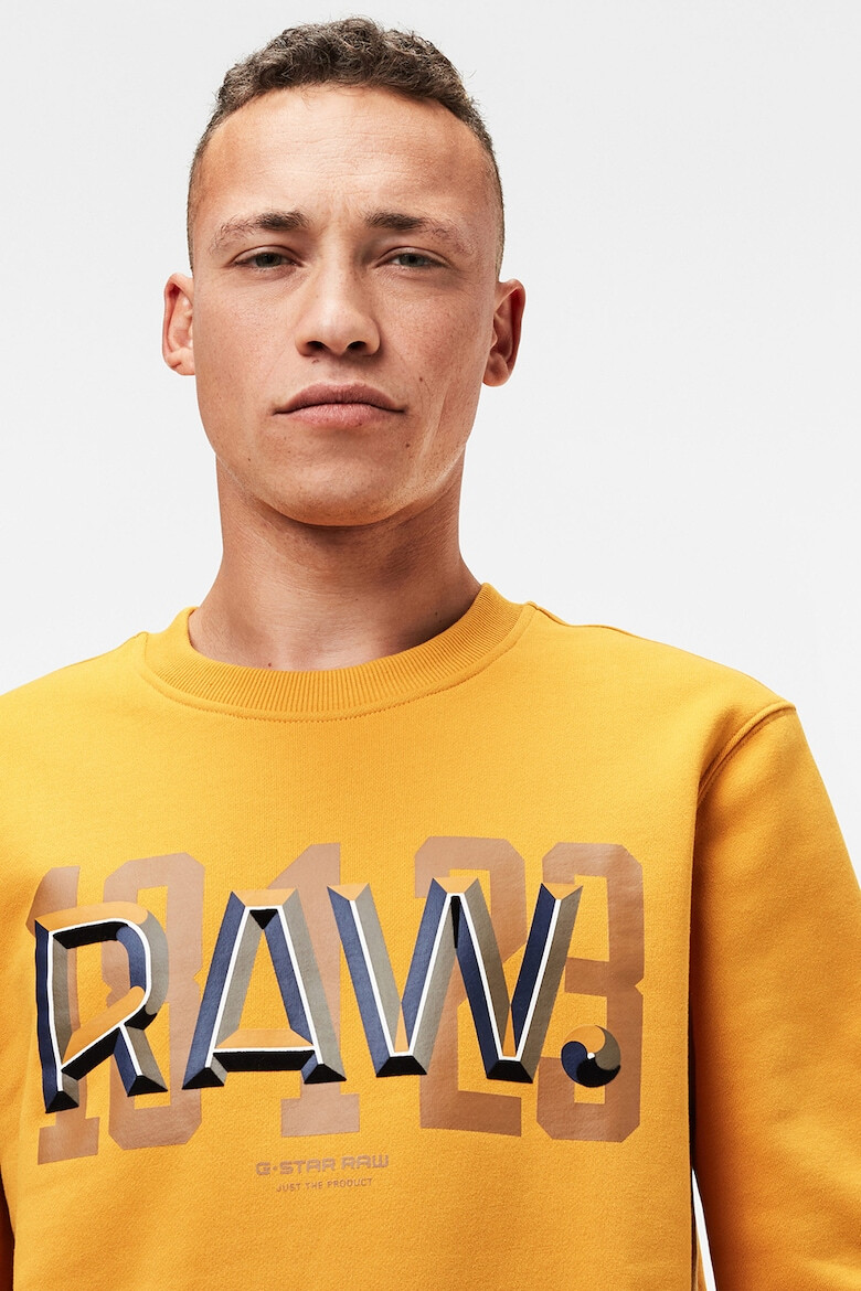 G-Star RAW Bluza sport cu decolteu la baza gatului si logo - Pled.ro