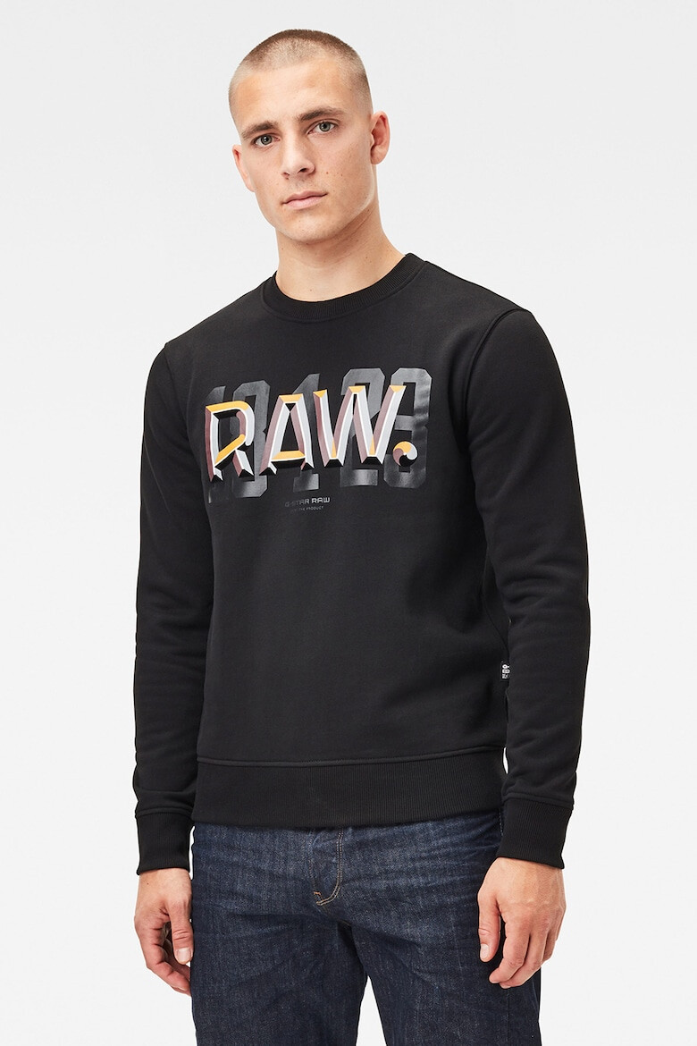 G-Star RAW Bluza sport cu decolteu la baza gatului si logo - Pled.ro