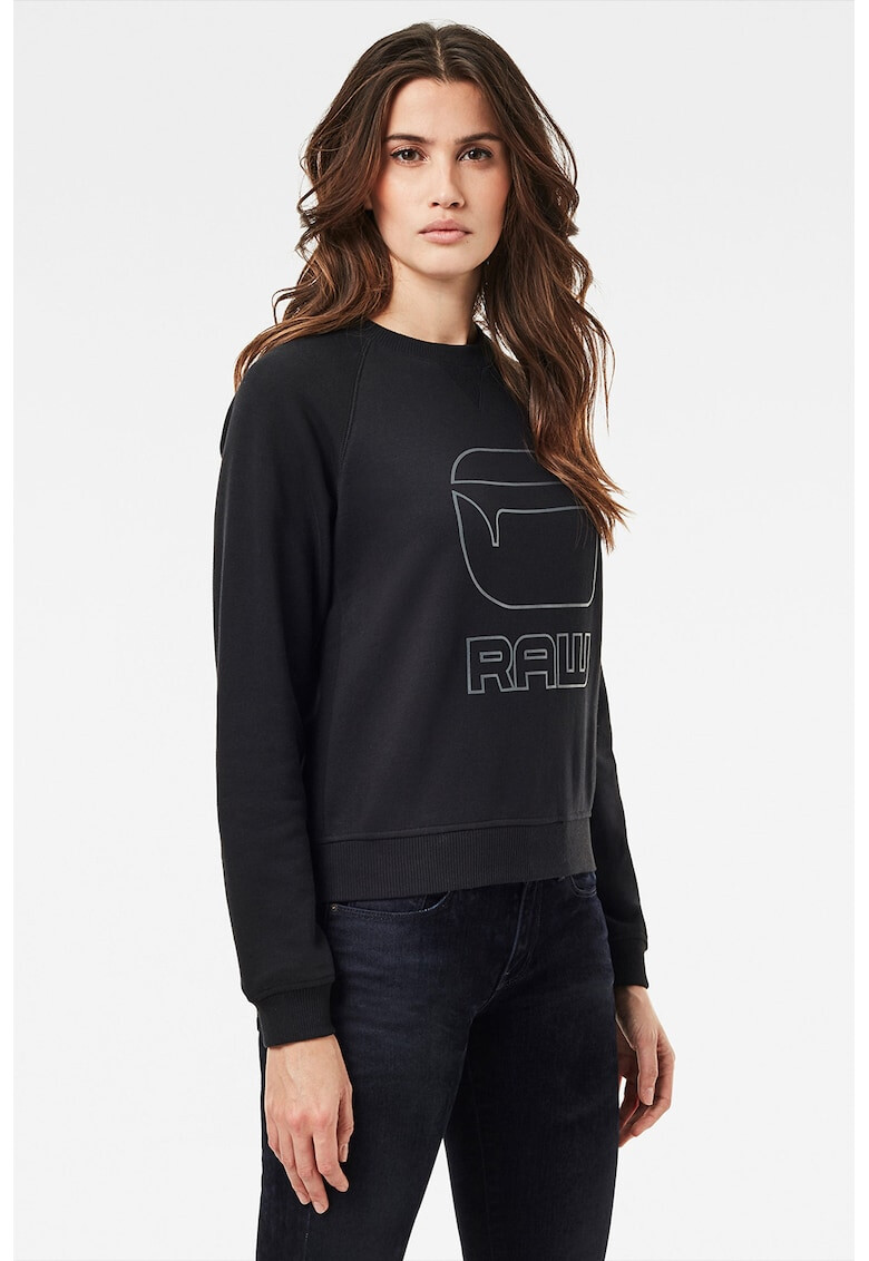 G-Star RAW Bluza sport cu imprimeu logo si maneci raglan - Pled.ro