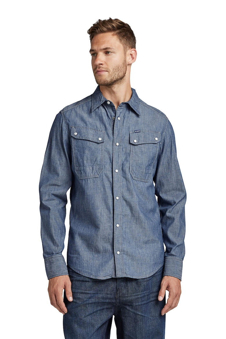 G-Star RAW Camasa de denim cu buzunare cu clapa - Pled.ro