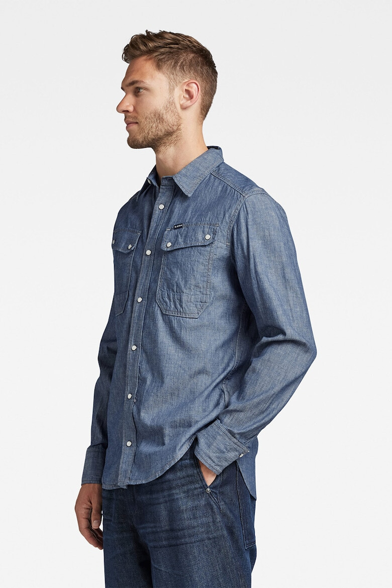 G-Star RAW Camasa de denim cu buzunare cu clapa - Pled.ro