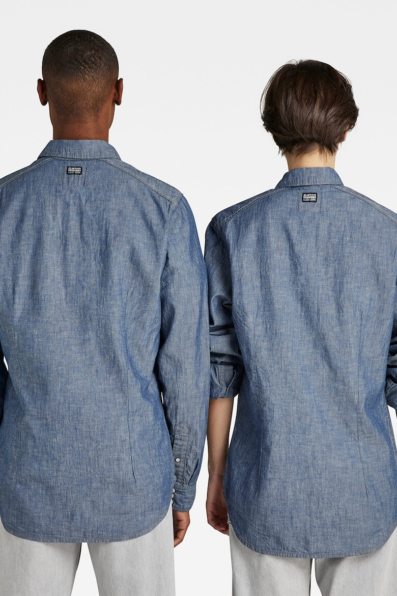 G-Star RAW Camasa de denim cu buzunare cu clapa - Pled.ro