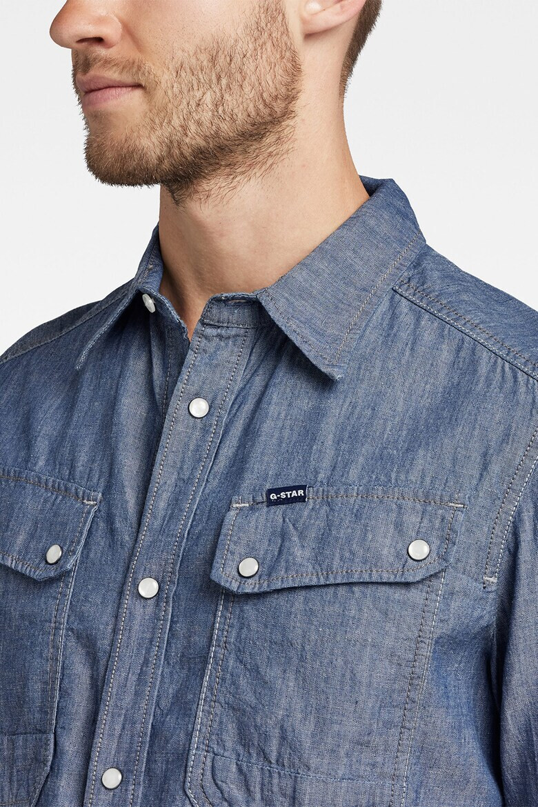 G-Star RAW Camasa de denim cu buzunare cu clapa - Pled.ro