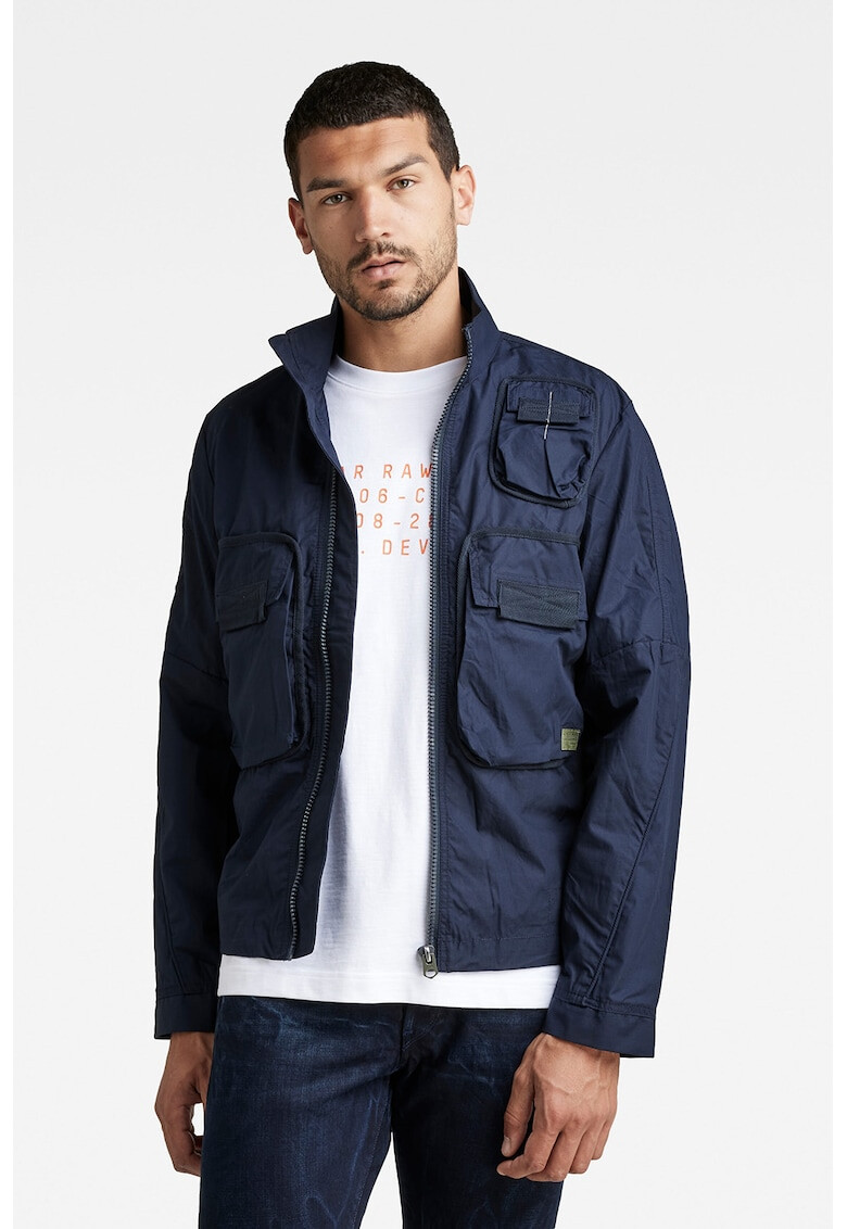 G-Star RAW Jacheta cu fermoar si buzunare aplicate - Pled.ro