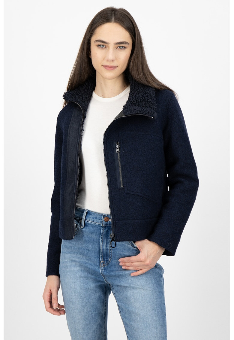 G-Star RAW Jacheta de lana cu garnitura din blana shearling sintetica Dielec - Pled.ro