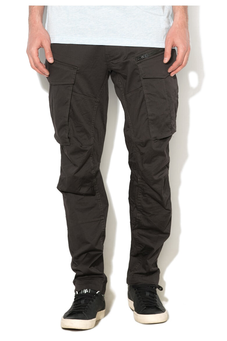 G-STAR Pantaloni cargo gri inchis cu croiala conica Rovic - Pled.ro