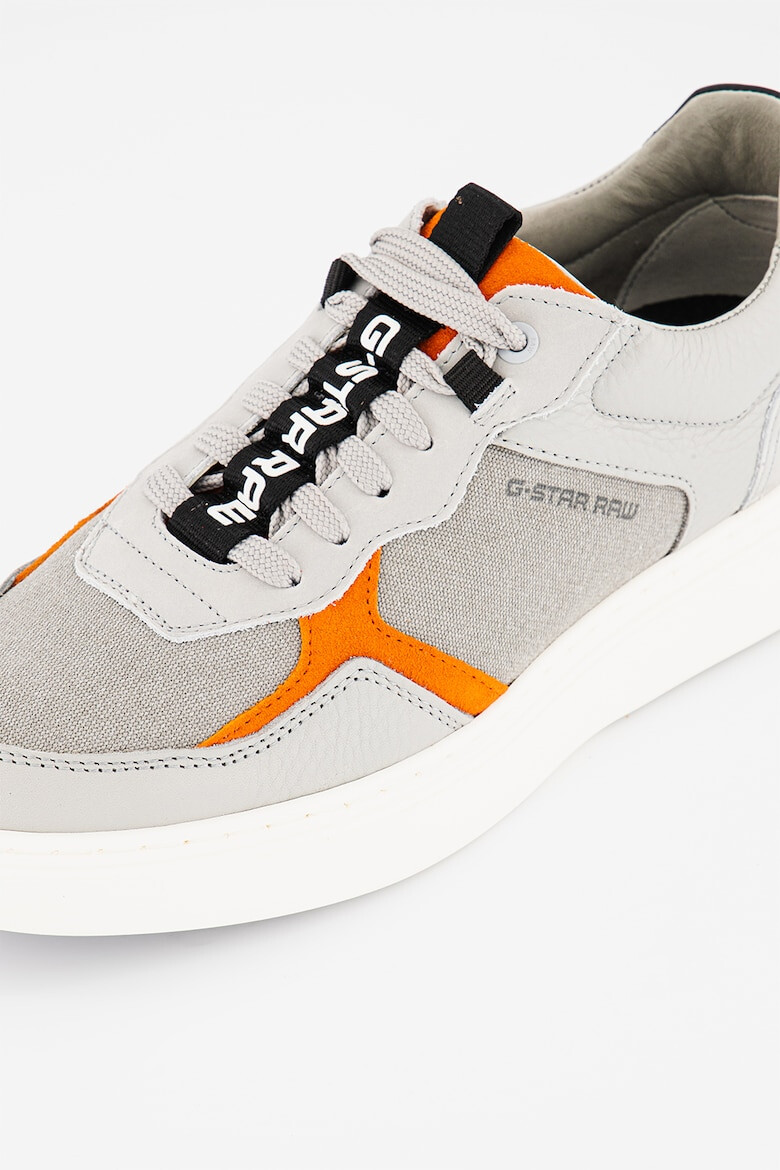 G-Star RAW Pantofi sport de piele cu garnituri de plasa Lash Tec - Pled.ro