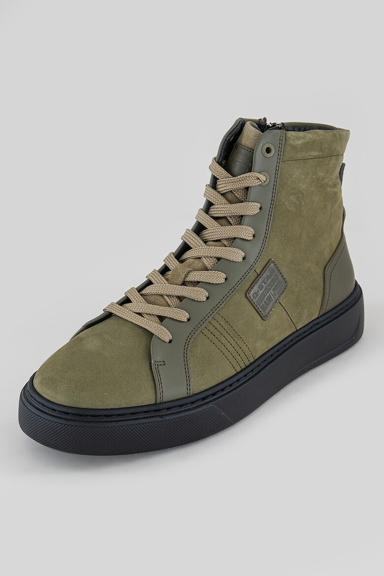 G-Star RAW Pantofi sport high-top de piele si piele intoarsa - Pled.ro