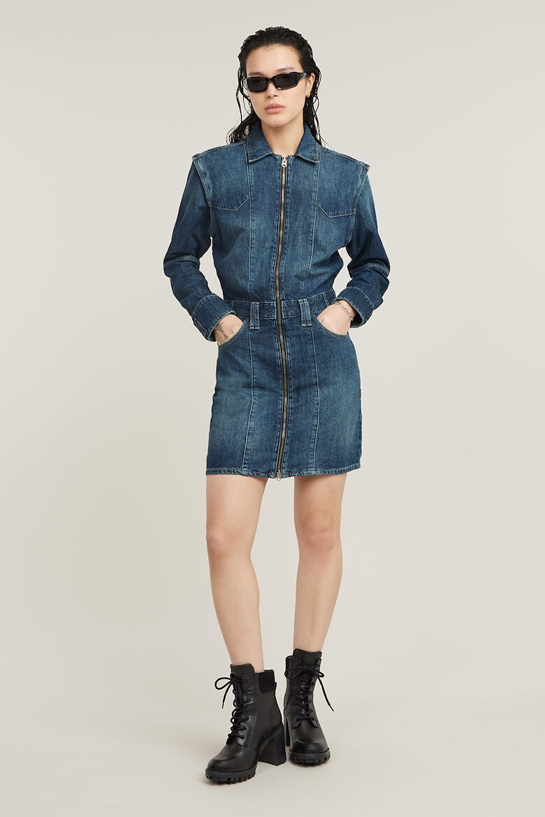 G-STAR RAW Rochie mini din denim cu maneci detasabile - Pled.ro