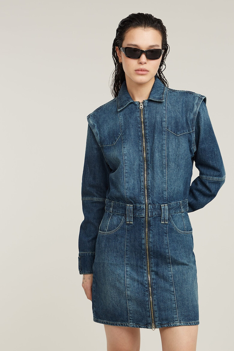 G-STAR RAW Rochie mini din denim cu maneci detasabile - Pled.ro