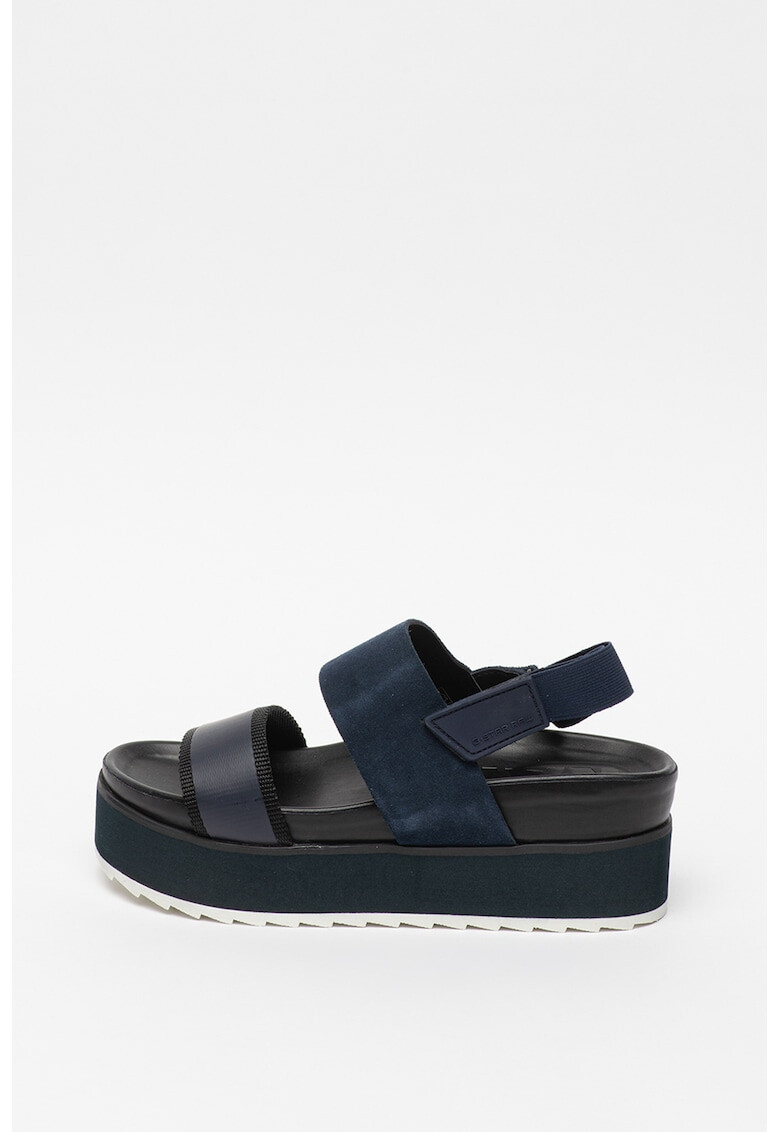 G-Star RAW Sandale wedge cu insertii de piele intoarsa Core - Pled.ro